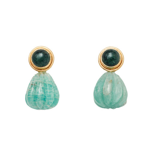 Carved stone earrings by Carousel Jewels